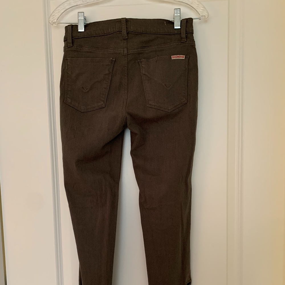 Olive Green Hudson Jeans with Criss cross ankle